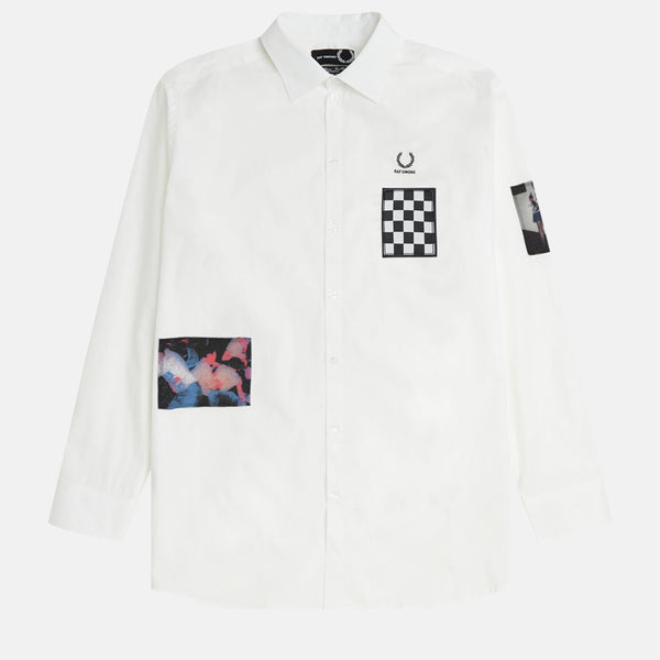 RAF SIMONS×FRED PERRY パッチワークシャツ S | nate-hospital.com