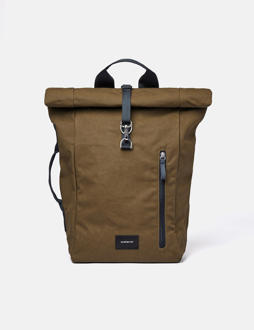 Sandqvist Dante Rolltop Backpack Vegan Olive Green Navy Blue I UE. URBAN EXCESS