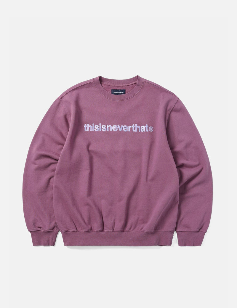 Thisisneverthat T ロゴ クルーネック スウェットシャツ - Fuchsia I