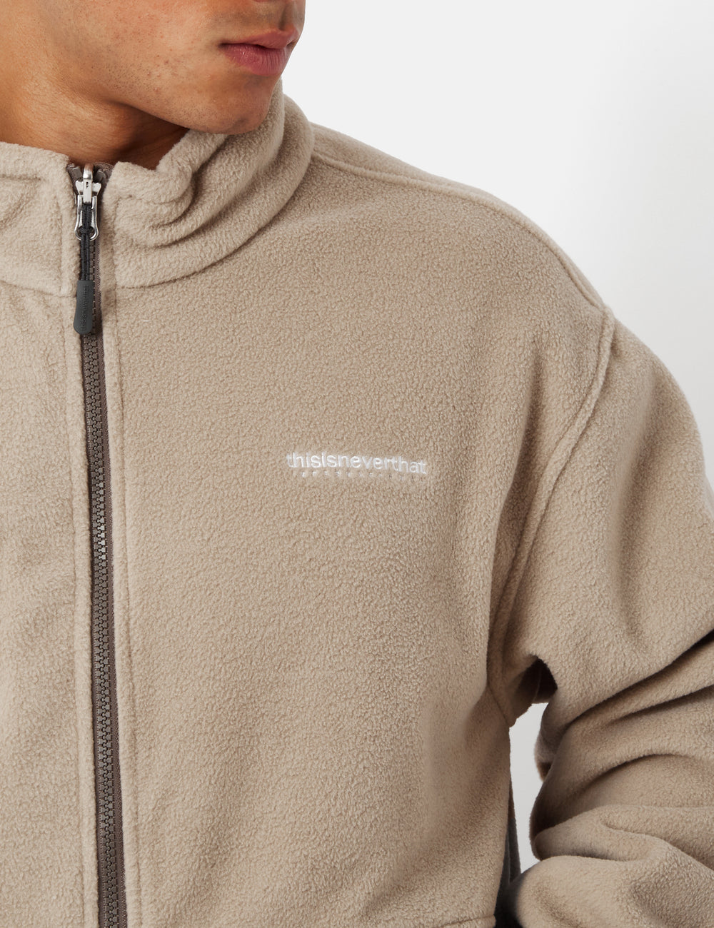 Knit Paneled Fleece Jacket – thisisneverthat® INTL