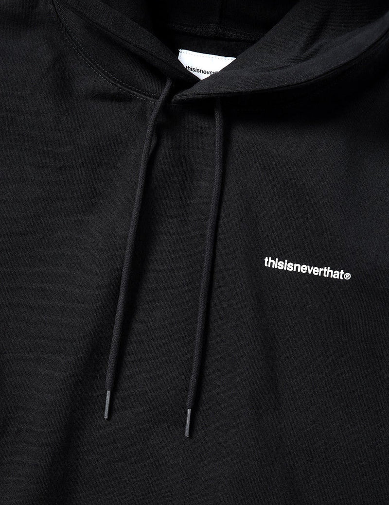 Thisisneverthat Basic T-Logo Hooded Sweatshirt - Black I Urban
