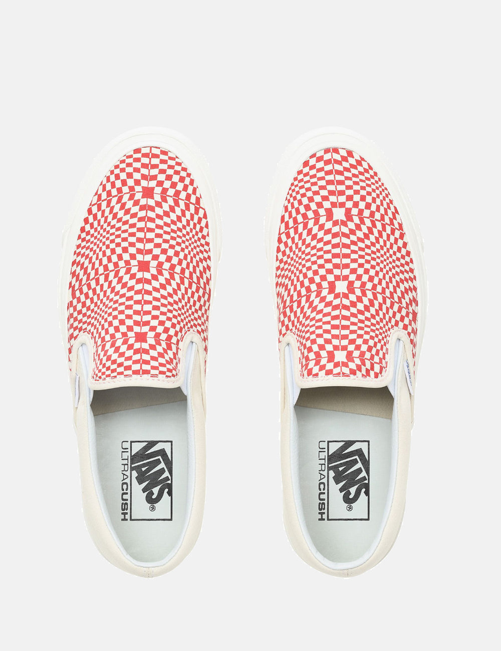 Red slide on online vans